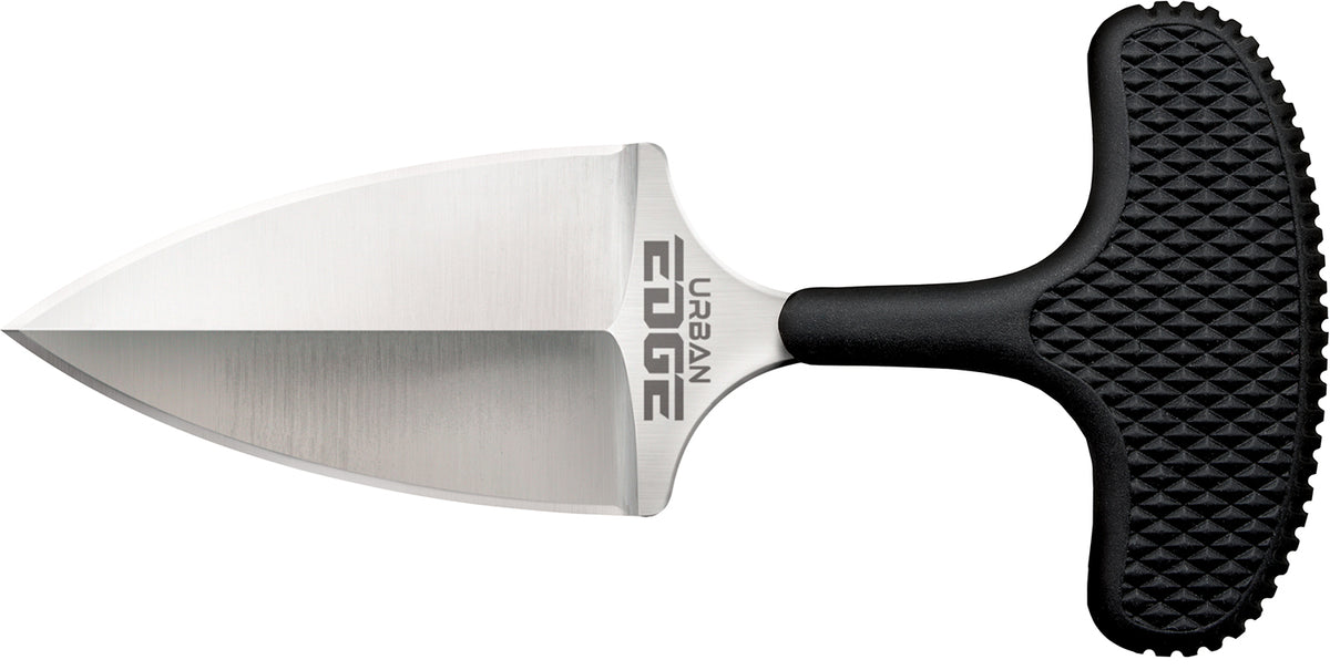 Cold Steel Urban Edge 2.50" Fixed Blade Stone Washed Japanese AUS-8A SS Black Kray-Ex Handle Neck Knife
