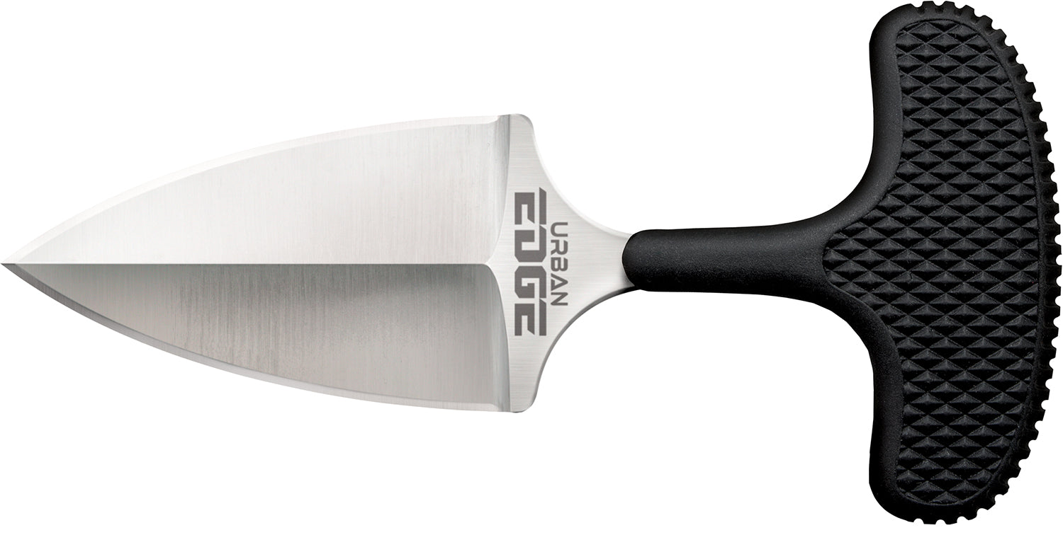 Cold Steel Urban Edge 2.50" Fixed Blade Stone Washed Japanese AUS-8A SS Black Kray-Ex Handle Neck Knife