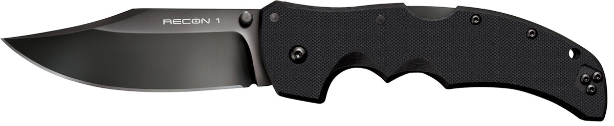 Cold Steel Recon 1 Clip Point 4" Folding Knife DLC Coated American S35VN Blade Black G10 Handle Includes Clip