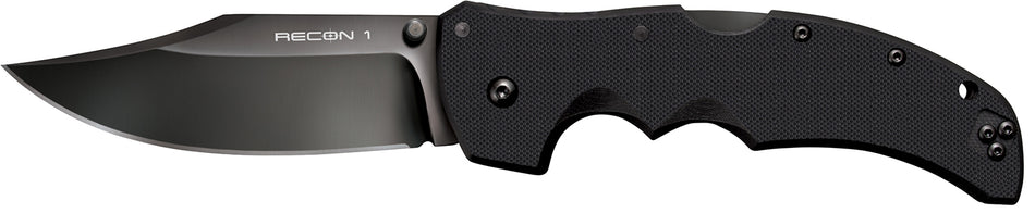 Cold Steel Recon 1 Clip Point 4" Folding Knife DLC Coated American S35VN Blade Black G10 Handle Includes Clip