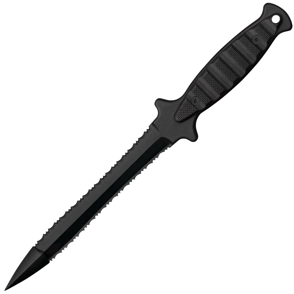 Cold Steel FGX Wasp 7" Fixed Serrated Black Griv-Ex Blade and Matching Black Handle