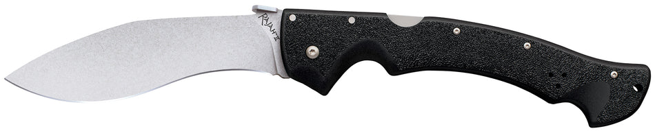 Cold Steel Rajah II 6" Folding Knife Stone Washed Japanese AUS-10A SS Blade Black Griv-Ex Handle
