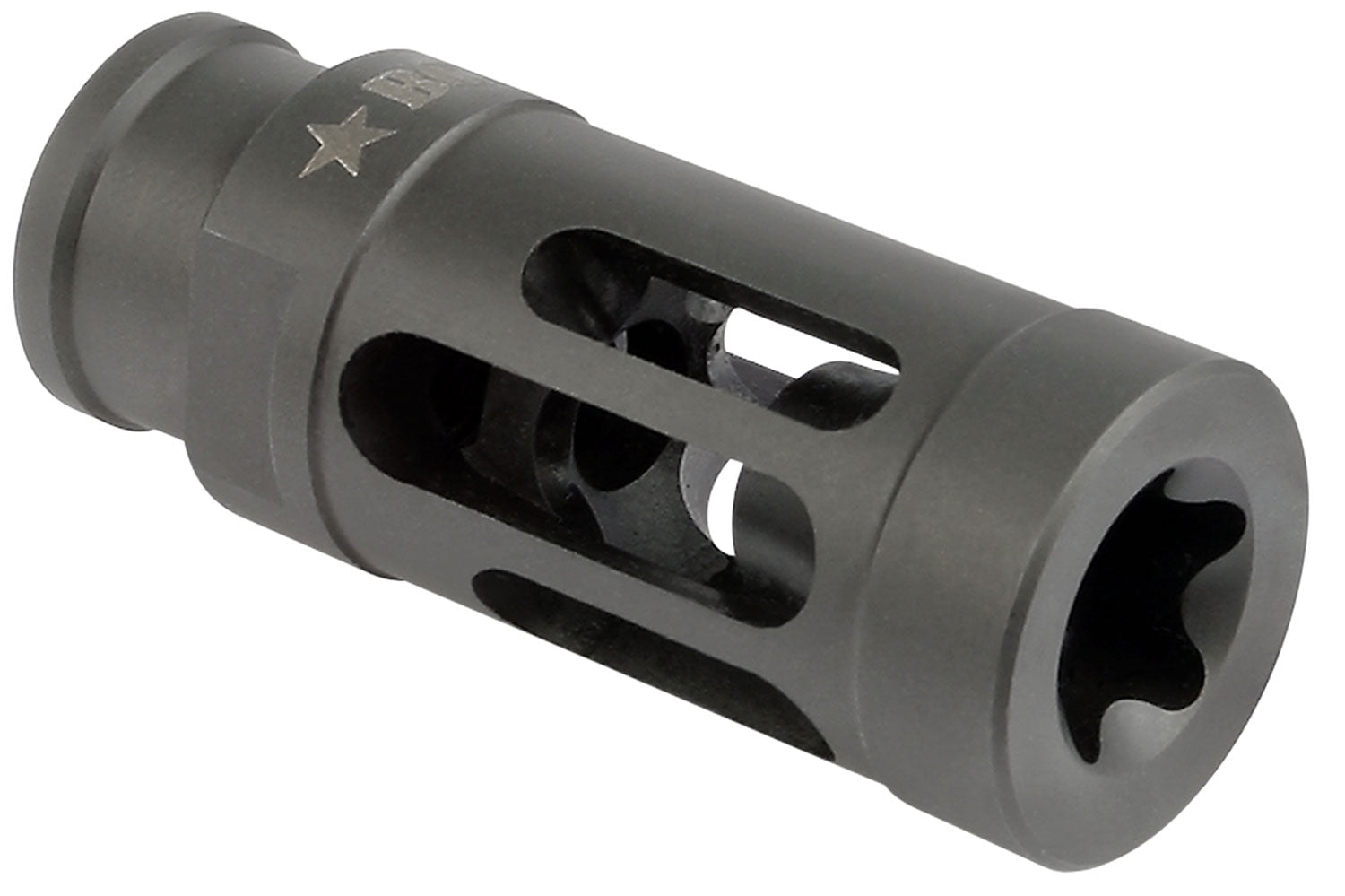 BCM Gunfighter Compensator Mod 1 Stainless Black 5/8-24 tpi 7.62mm 300 Blackout AR Platform