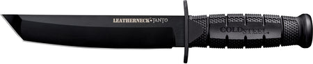 Cold Steel CS-39LSFCT Leatherneck Tanto 7" Fixed Plain German D2 Steel Blade Black Checkered Griv-Ex Handle w/Sheath