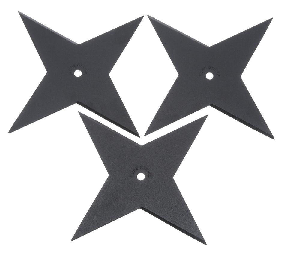 Cold Steel CS80SSC3Z Sure Strike Light 3-Point Throwing Star Black Epoxy Carbon Steel