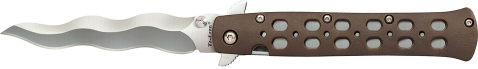 Cold Steel Ti-Lite 4" Folding Kris Blade AUS-10A Stainless Steel FDE Griv-Ex Handle w/ Pocket Clip