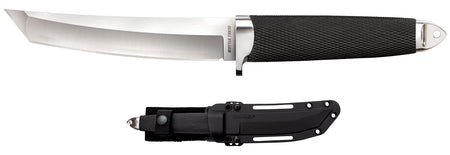 Cold Steel CS-35AB San Mai Master Fixed 6" Tanto Plain Satin VG-10 San Mai Steel Blade Textured Oval Kray-Ex Handle Includes Sheath