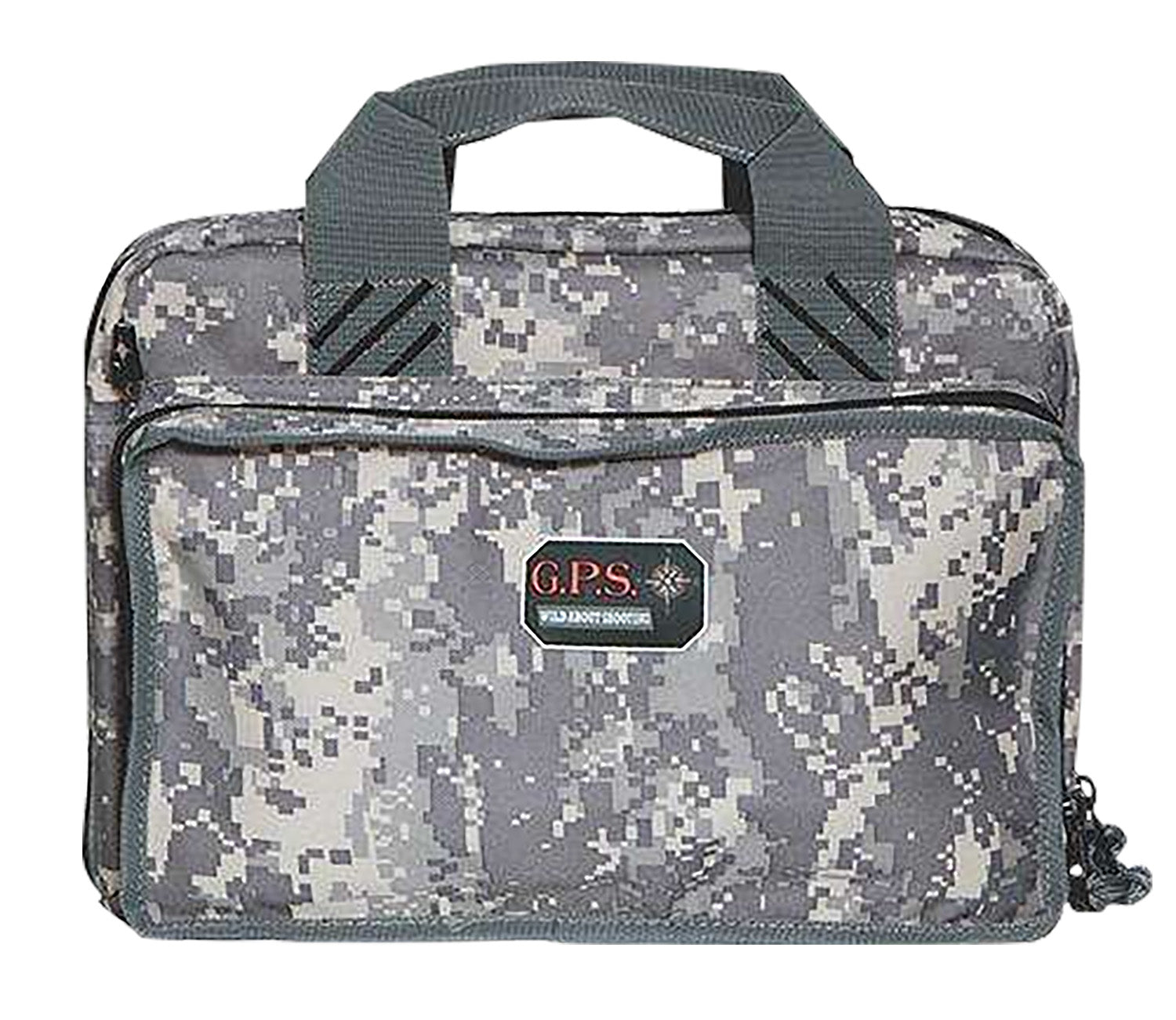 GPS Bags 1310PCDC Fall Digital Camo Quad Handgun Case Nylon with Side Storage Pockets