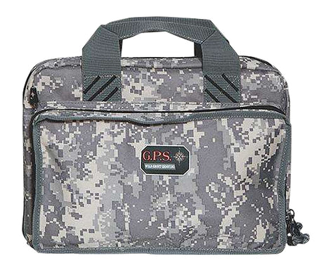 GPS Bags 1310PCDC Fall Digital Camo Quad Handgun Case Nylon with Side Storage Pockets