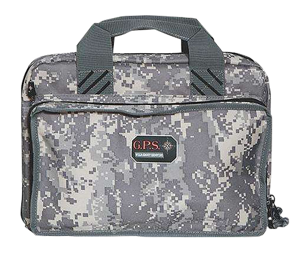 GPS Bags 1310PCDC Fall Digital Camo Quad Handgun Case Nylon with Side Storage Pockets