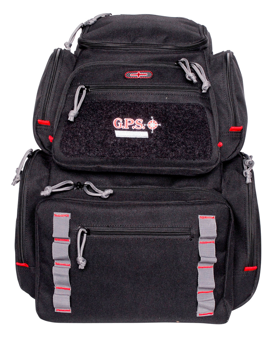 GPS Bags Pistolero Backpack Black/Gray 1712BPB 5-Handgun Capacity MOLLE Webbing