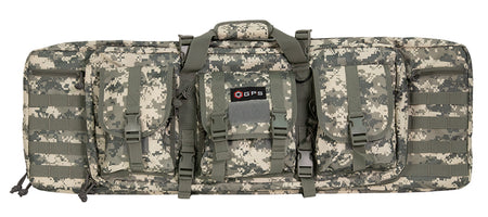 GPS Bags DRC36ACU 36" A-TACS AU Camo Double Rifle Case 600D Polyester MOLLE Webbing Lockable Zippers