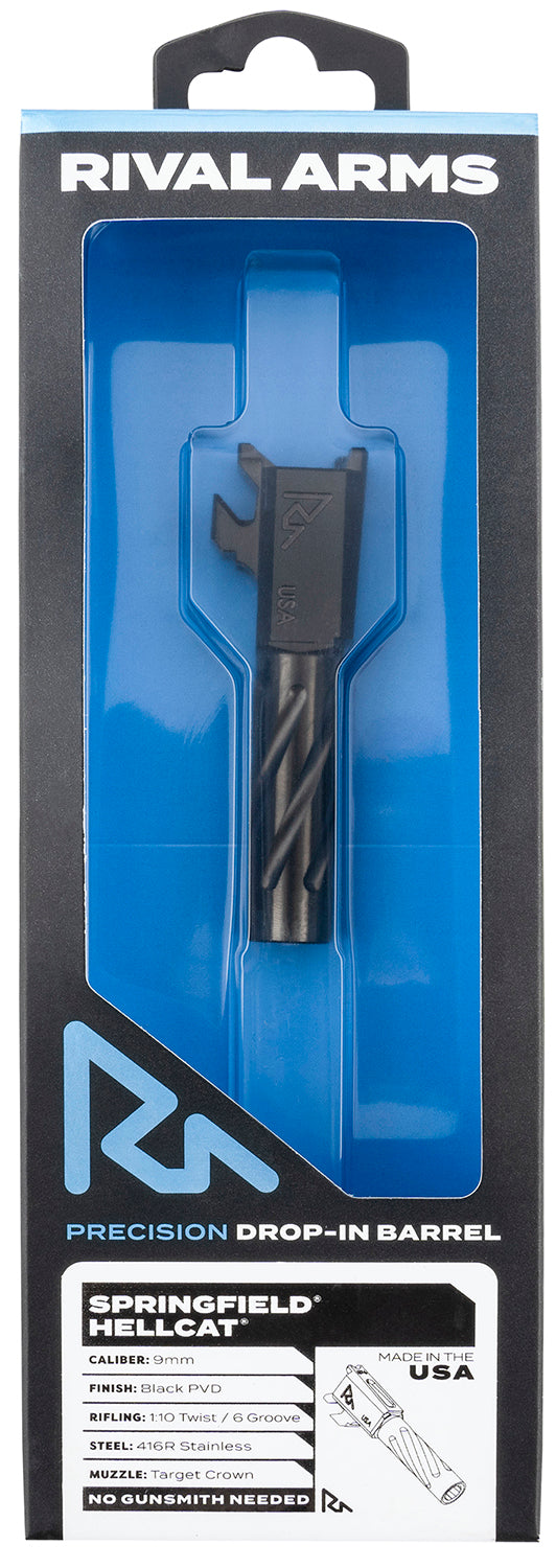 Rival Arms Precision V1 Spiral Fluted Black PVD Stainless Barrel for Springfield Hellcat