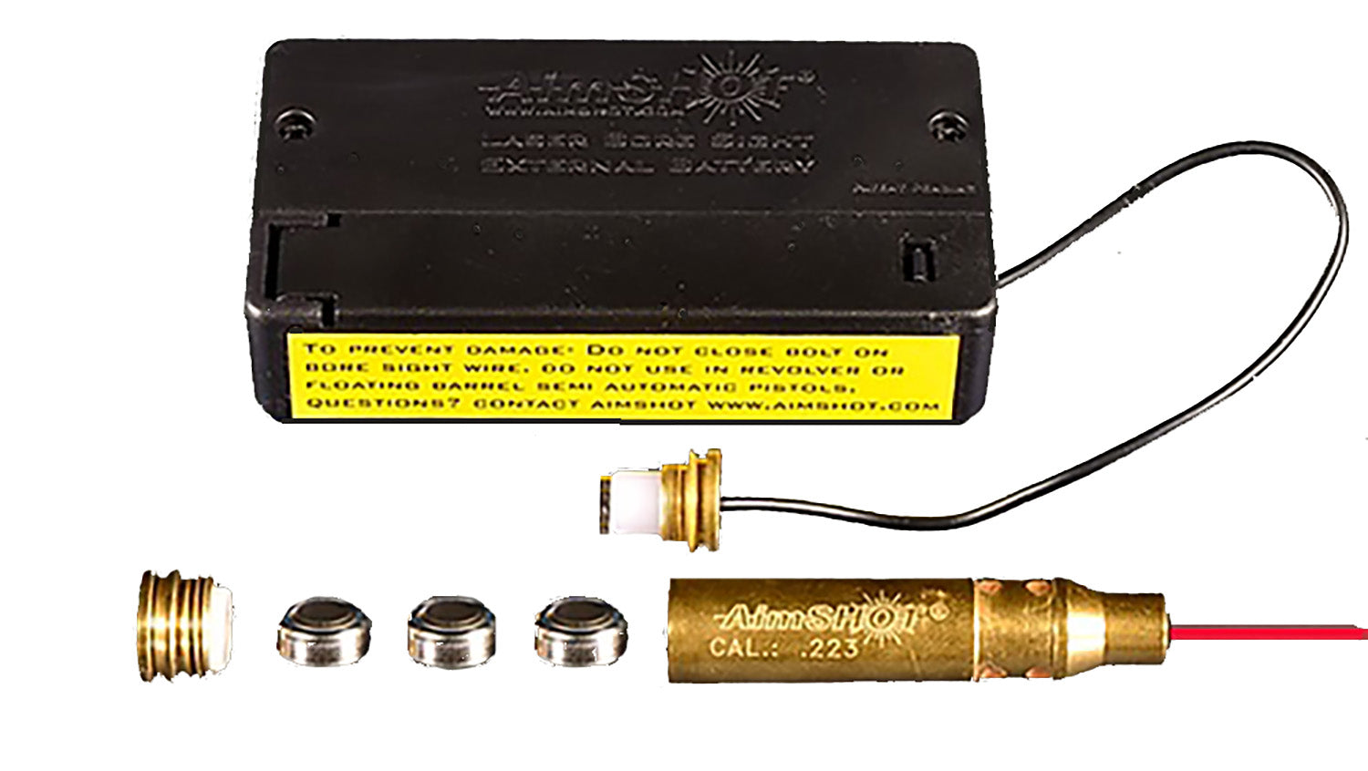 AimShot MBS22320X .223 Rem Modular Bore Sight 20X Red Laser Includes Batteries