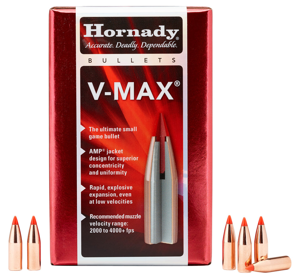 Hornady V-Max .243 65 Grain Flat Trajectory Varmint Bullets 100/Box