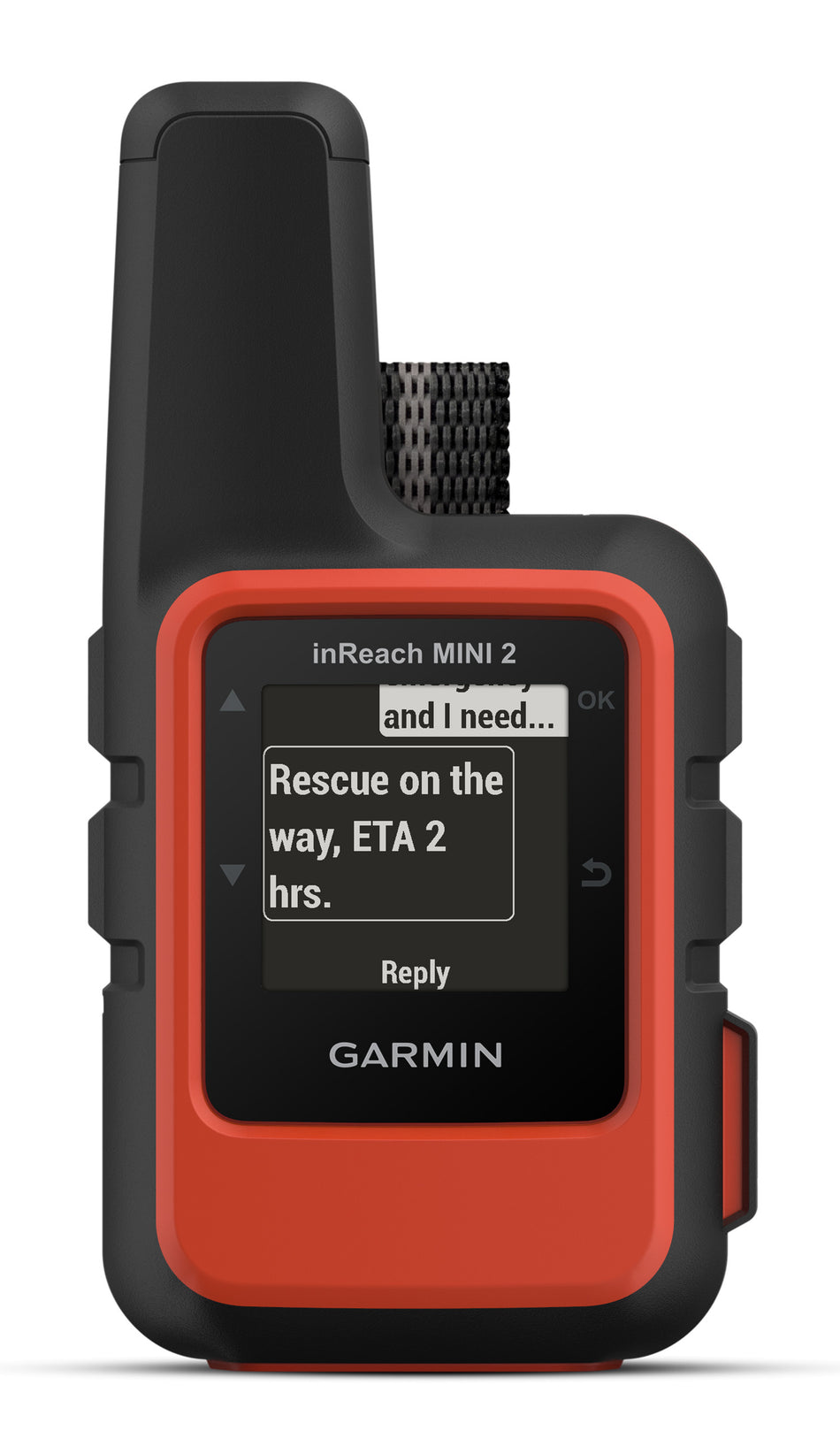 Garmin inReach Mini 2 Black/Red Compact Satellite Communicator GPS Bluetooth ANT+ Two-Way Messaging SOS