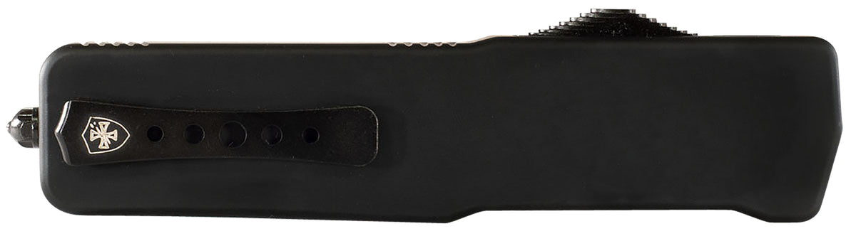 Templar SABR321 Premium Lightweight Small 3" OTF Drop Point Plain D2 Blade, 4.50" Black 6061-T6 Aluminum Handle w/ Pocket Clip