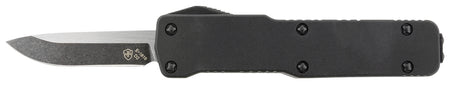 Templar Knife CABR321 Premium Lightweight Micro OTF 1.85" Drop Point Black Oxide D2 Blade, 3.50" Black Aluminum Handle