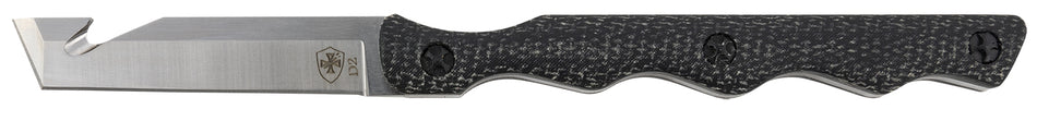 Templar Knife NTKB222 Neck Fixed Tanto 2.46-Inch D2 Steel Blade, 4.22" Black Canvas Micarta Handle, Includes Lanyard/Sheath