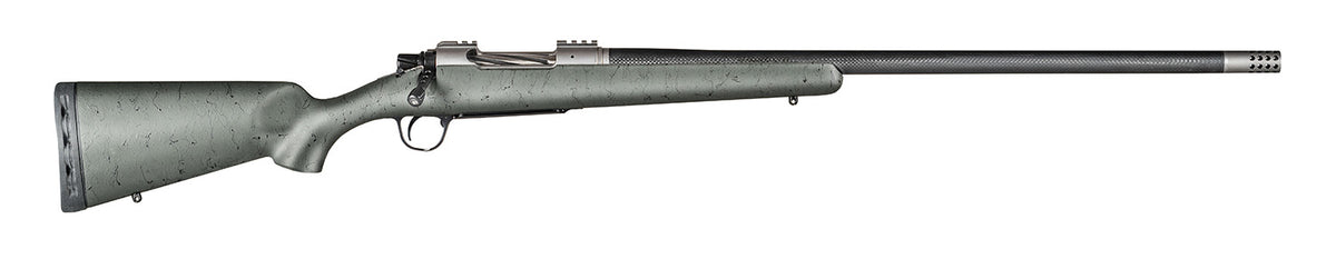 Christensen Arms Summit TI Full Size 7mm Rem Mag 3+1, 26" Natural Titanium - Green/Black Webbing