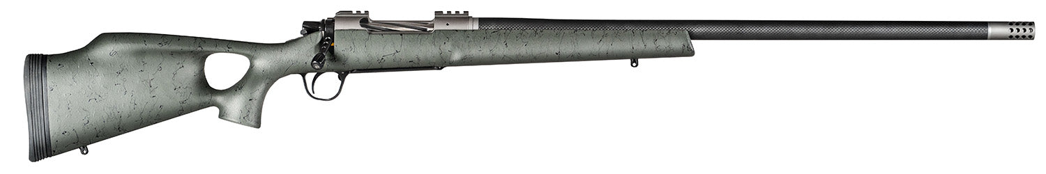Christensen Arms CA10269815322 Summit TI Rifle - 28 Nosler, 26" Titanium Barrel, Green/Black Thumbhole Stock, 3+1 Capacity