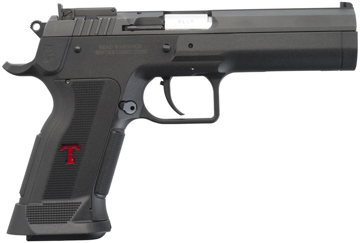 Tanfoglio IFG Limited Custom P 10mm Auto 14+1, 4.76in Polygonal Barrel, Black Polymer Frame & Ambidextrous Grips