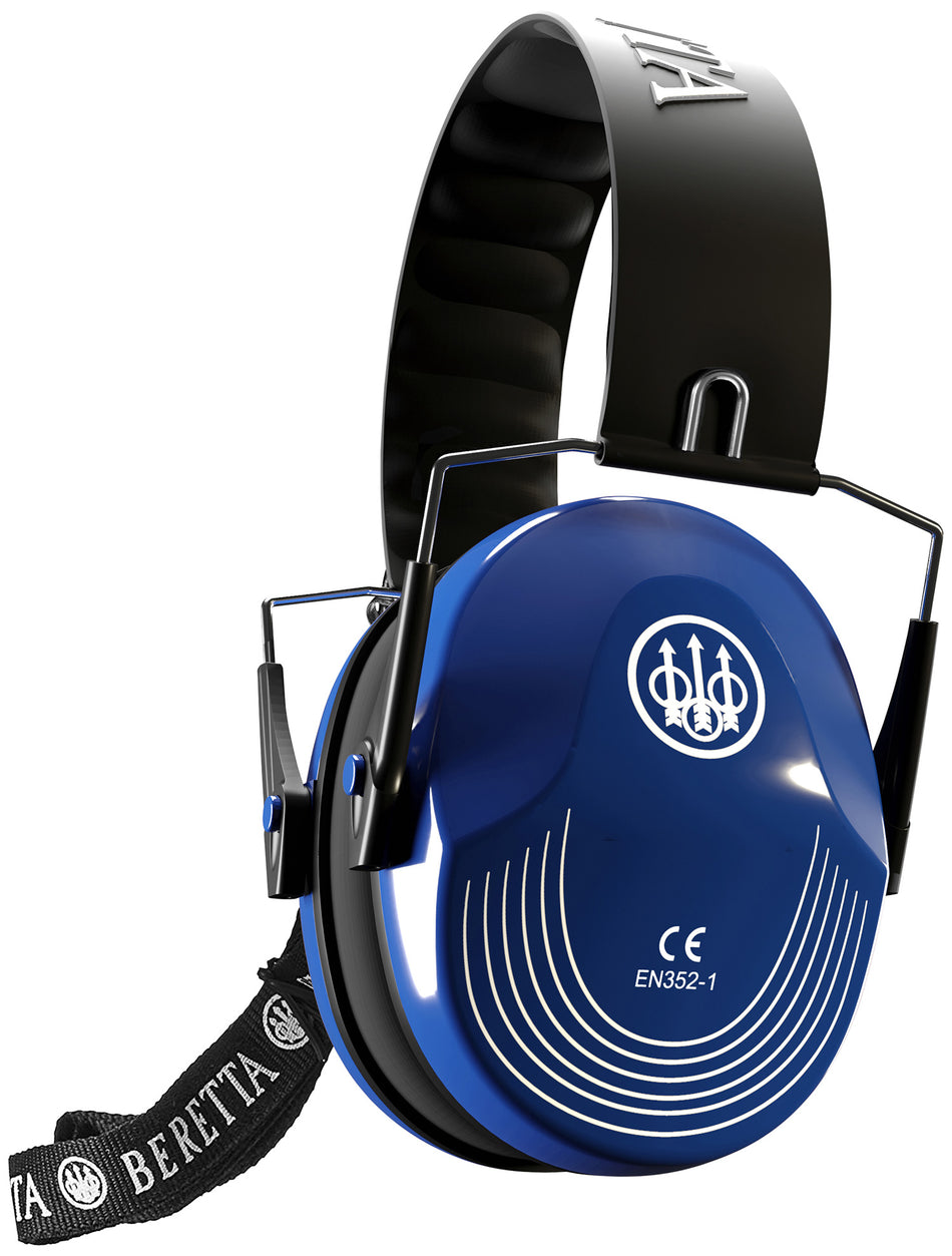 Beretta Safety Pro 25dB Earmuffs Black Blue Compact Ergonomic Design
