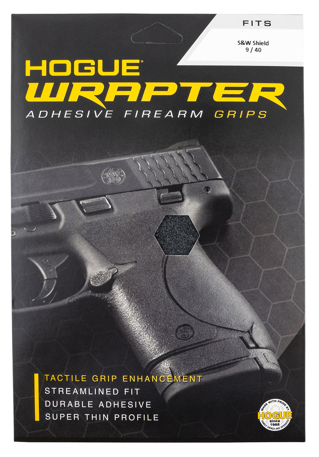 Hogue Wrapter Heavy Grit Adhesive Grip Panel Black Finish for S&W M&P Shield 9mm & .40