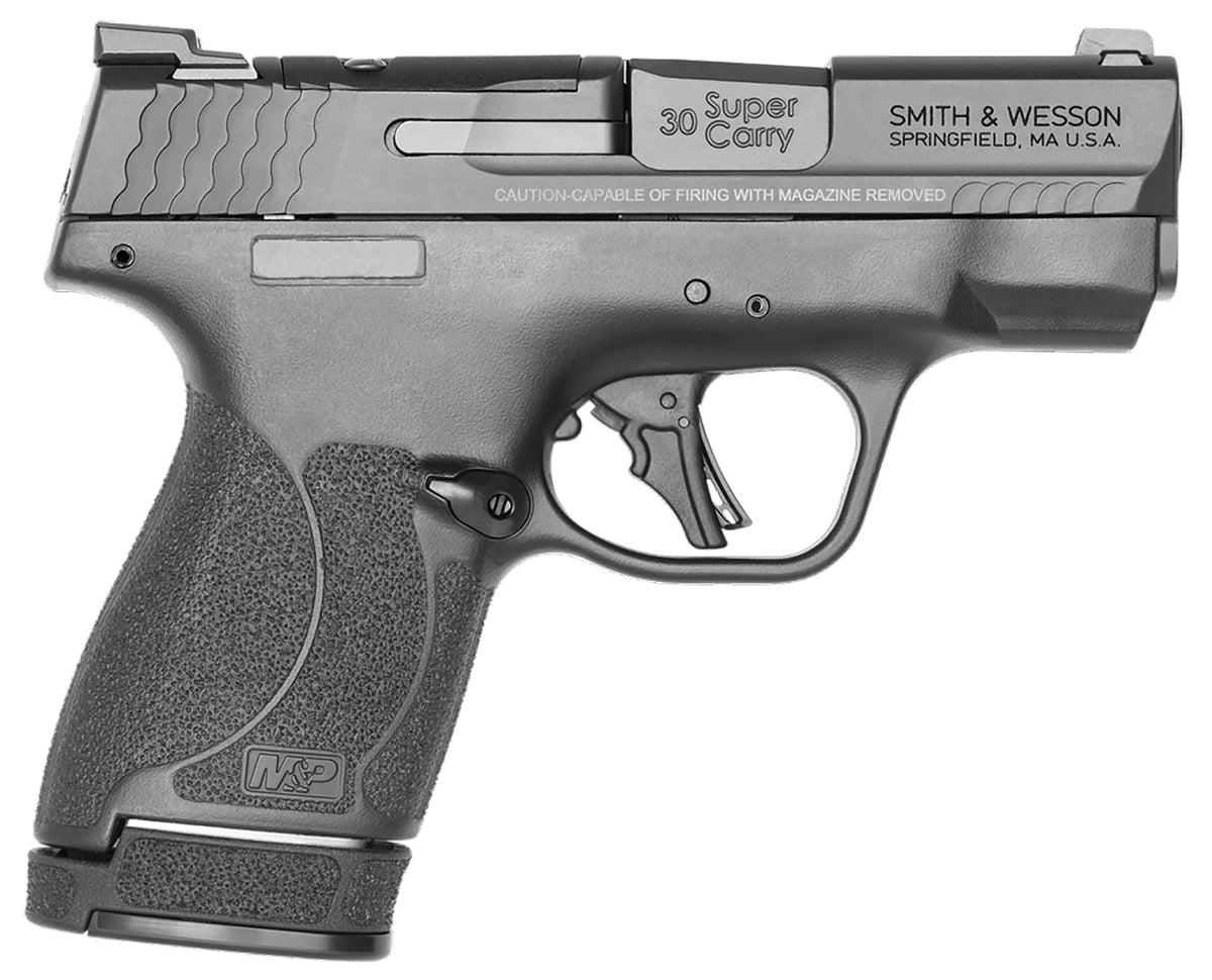 Smith & Wesson M&P Shield Plus Optic Ready .30 Super Carry, 3.1" Barrel, 13+1/16+1 Capacity, Black Polymer Frame, Tritium Night Sights (13473)