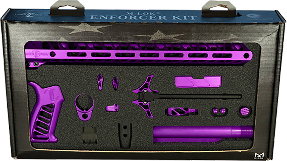 Timber Creek Outdoors TCOEKPPA AR-15 Enforcer Complete Parts Build Kit Purple Anodized