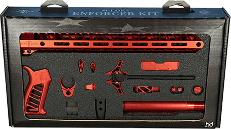 Timber Creek Outdoors TCOEKR AR-15 Enforcer Complete Parts Build Kit Red Anodized