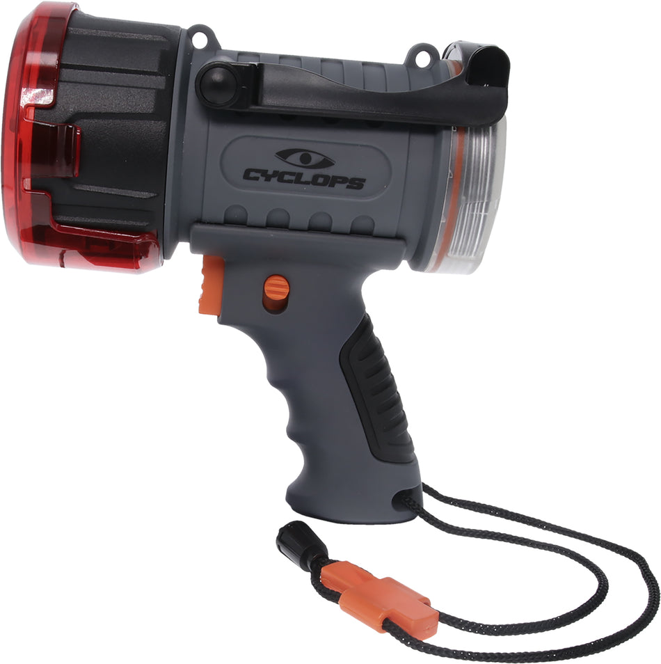Cyclops CYC-2000WP Spotlight with Flood Light 500/2000 Lumens White/Red CREE XP-G3 LED Black Gray Polymer