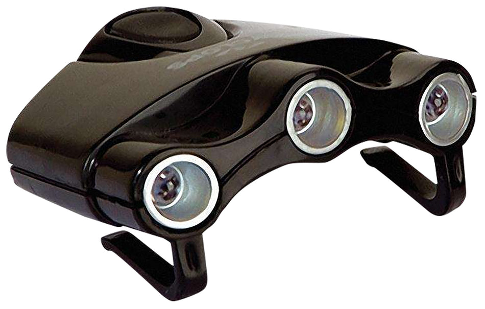 Cyclops CYCHC1W Orion Hat Clip Light Black Clip-On with Green, White and UV LEDs