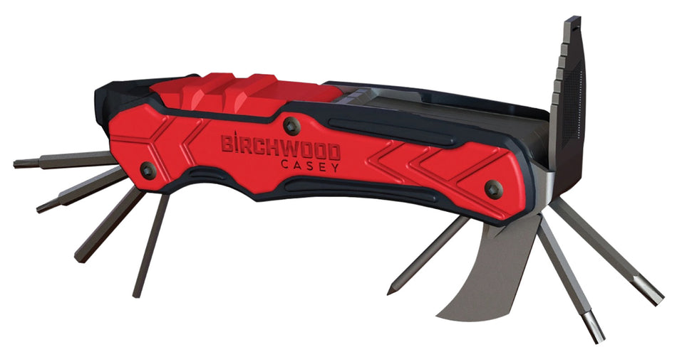 Birchwood Casey Universal Firearm Multi-Tool UGMT, Black/Red with Torx, Allen & Pin Punch