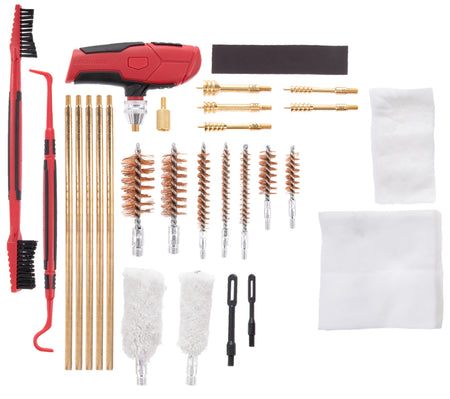 Birchwood Casey UNVCLNKIT 22-Piece Universal Cleaning Kit Multi-Caliber & Multi-Gauge Black/Red