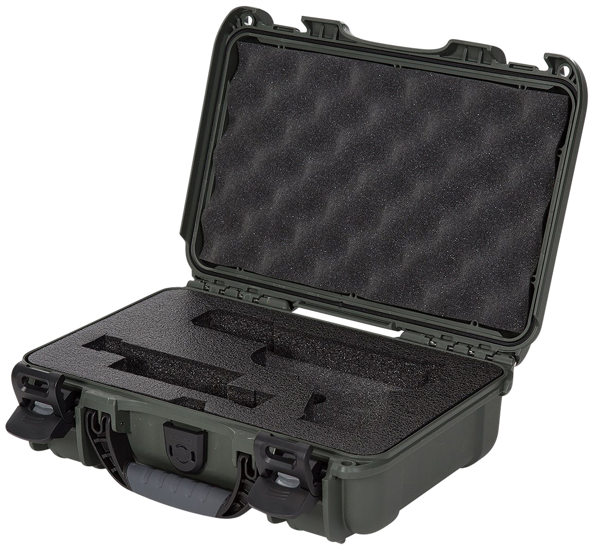 Nanuk 909 Olive Hard Case Compatible with Glock Handguns and Double Stack Magazines