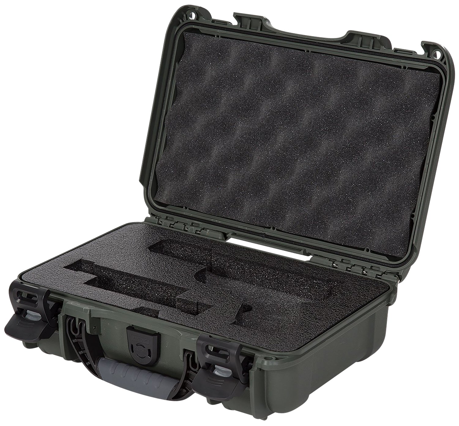 Nanuk 909 Olive Hard Case Compatible with Glock Handguns and Double Stack Magazines