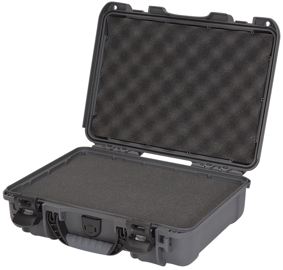 Nanuk 9101007 910 Graphite Resin Waterproof Case with Foam and PowerClaw Latches