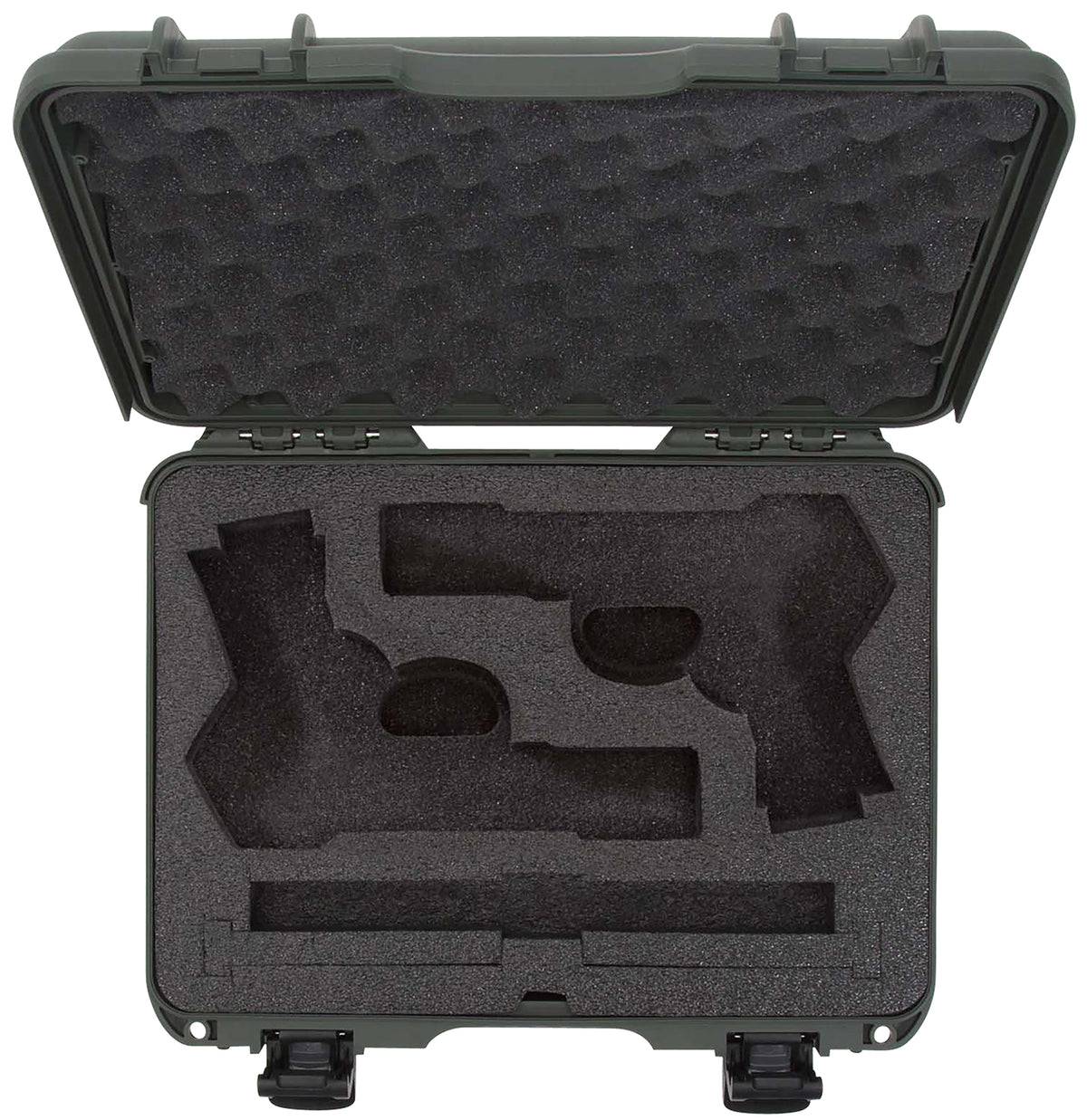 Nanuk 910 Olive 2-Pistol Classic Case with Closed-Cell Foam Padding 13.20"L x 9.20"W x 4.10"H