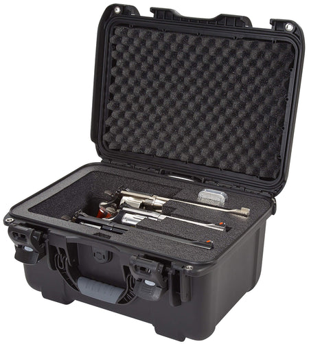 Nanuk 918 Black 3-Revolver Hard Case with Foam Padding and Locking Latches