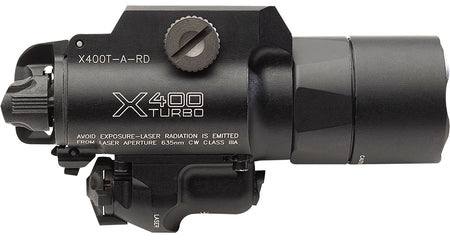 SureFire X400T-A-RD Turbo Black Anodized 650 Lumens White LED with Red Laser