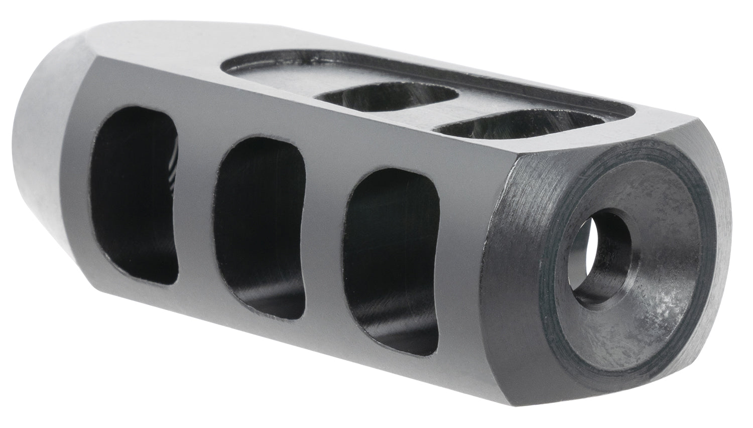 TacFire Tanker Style Muzzle Brake 5.56x45mm NATO Black Oxide Steel 1/2"-28 TPI 1.37" Diameter