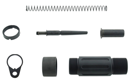 TacFire AR Pistol Short Buffer Tube System QD End Plate Black Anodized Aluminum