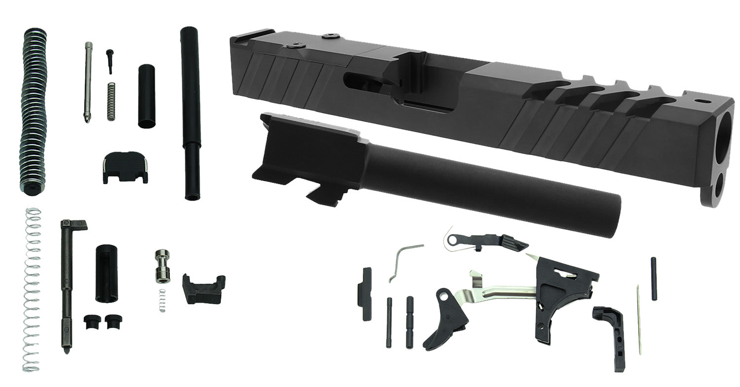 TacFire PKGLK17 Glock 17 Gen3 Pistol Build Parts Kit Black with RMR Cut Slide