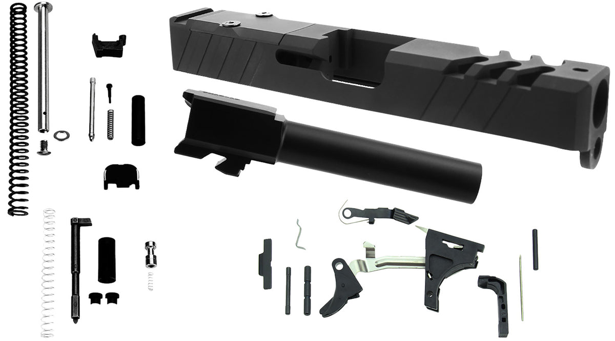 TacFire PKGLK19 Glock 19 Gen3 Pistol Build Parts Kit Black with RMR Cut Slide