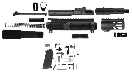 TacFire 9mm Luger 4.5" Barrel AR Pistol Build Kit Black with BCG and Handguard