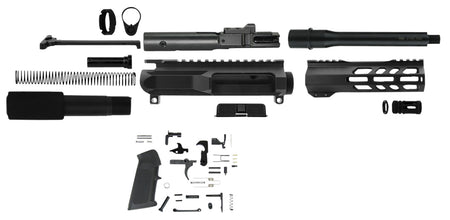 TacFire 9mm Luger 7.5" Barrel AR Pistol Build Kit Black with BCG and Handguard