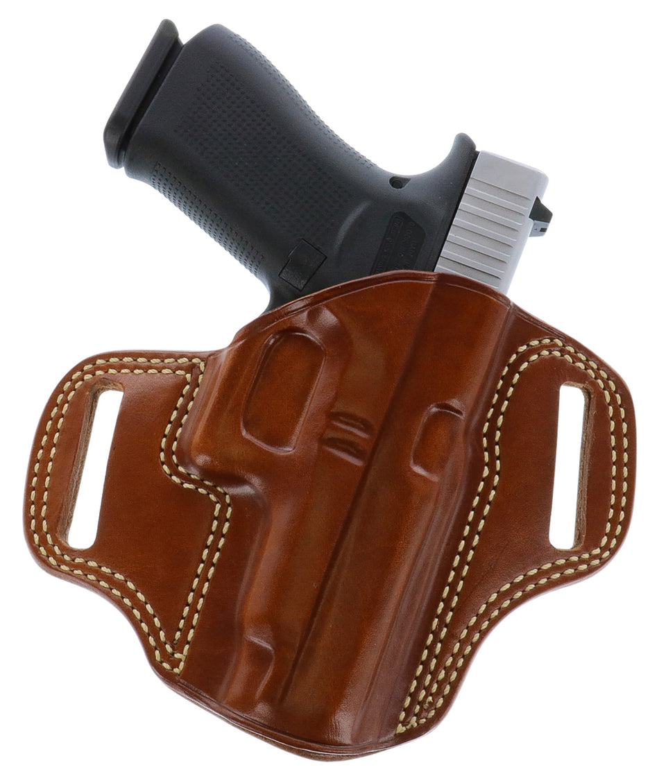 Galco CM876 Combat Master Outside Waistband Tan Leather Pancake Holster Springfield Hellcat Pro RH