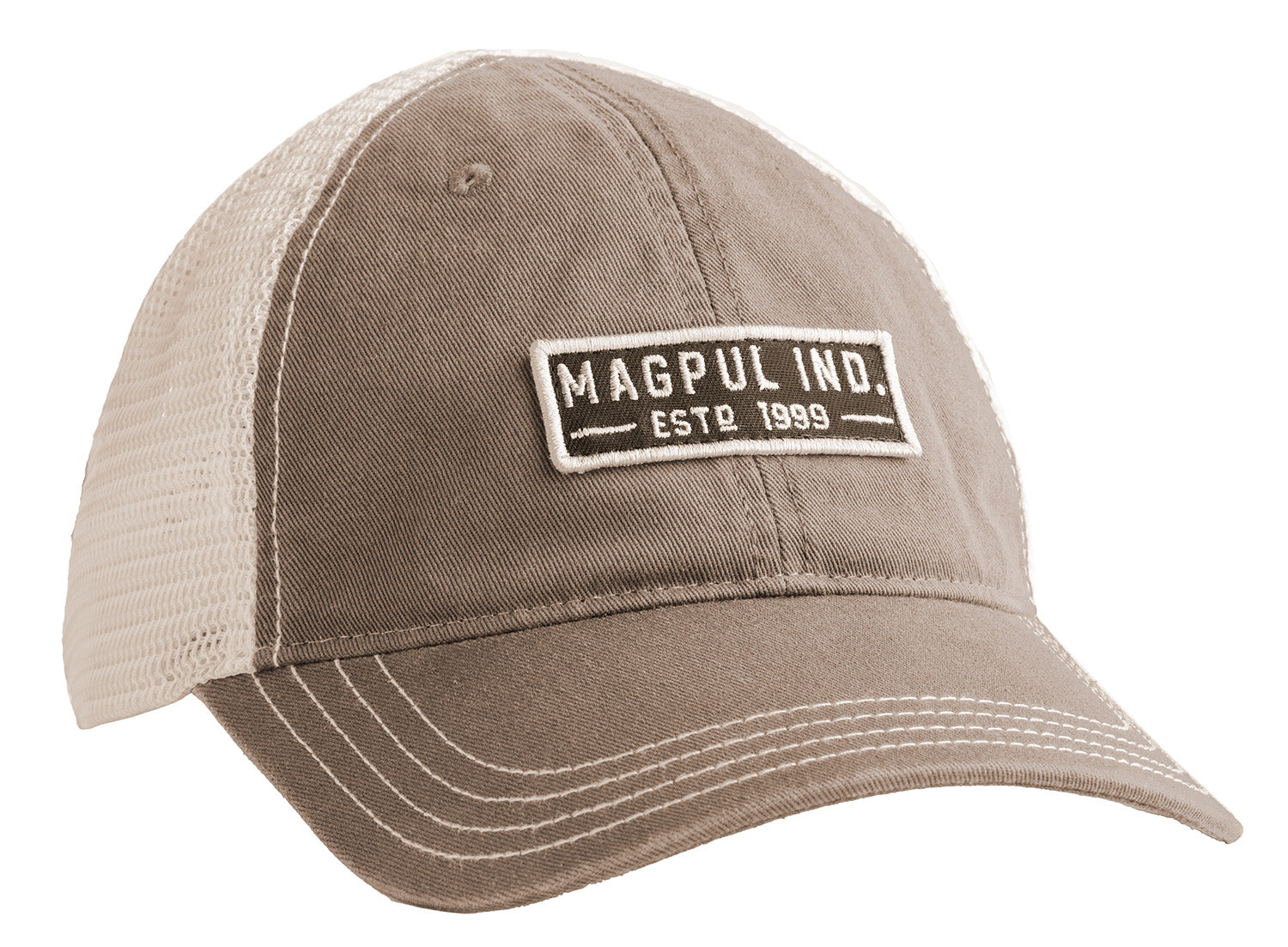 Magpul MAG1260-252 Established Garment Washed Trucker Hat Driftwood Snapback OSFA