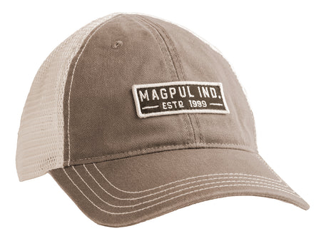 Magpul MAG1260-252 Established Garment Washed Trucker Hat Driftwood Snapback OSFA